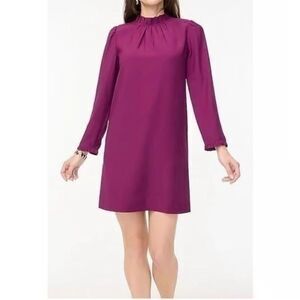 J. Crew Long Sleeve Sheath Mini Dress in Magenta Size 6